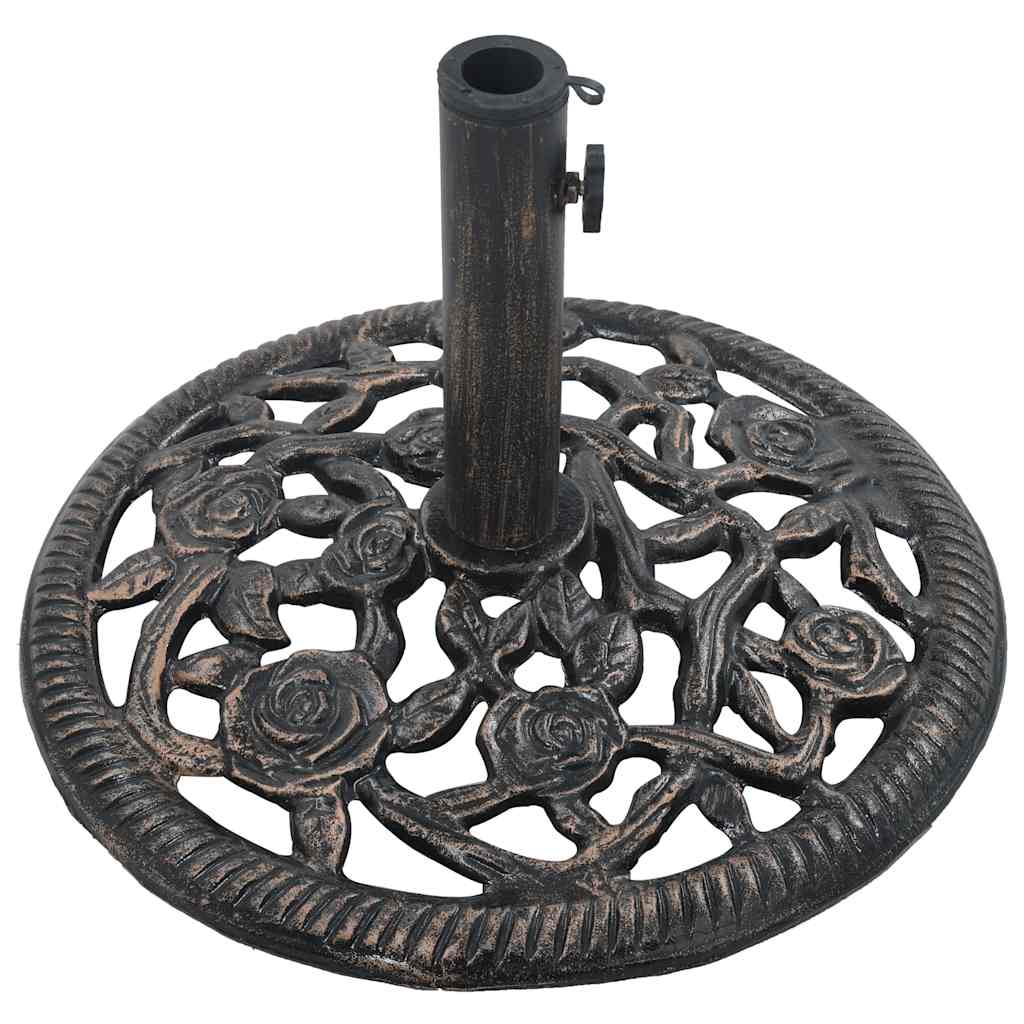 Parasollfot bronse 12 kg 48 cm støpejern
