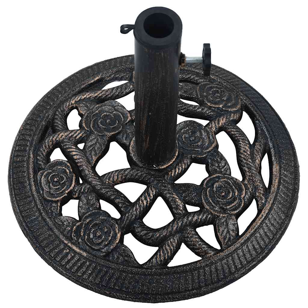 Parasollbase svart og bronse 9 kg 40 cm støpejern