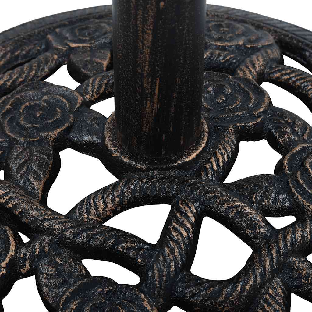 Parasollbase svart og bronse 9 kg 40 cm støpejern