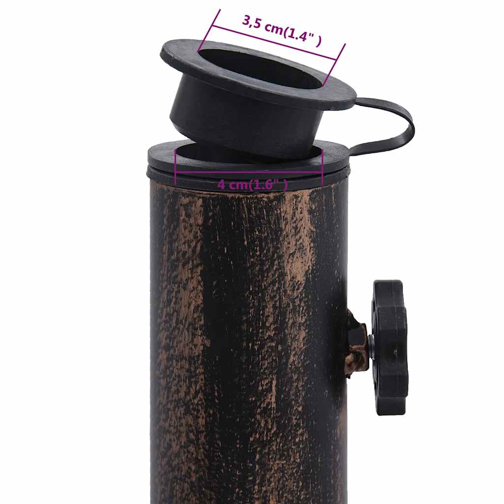 Parasollfot bronse 12 kg 49 cm støpejern vidaXL