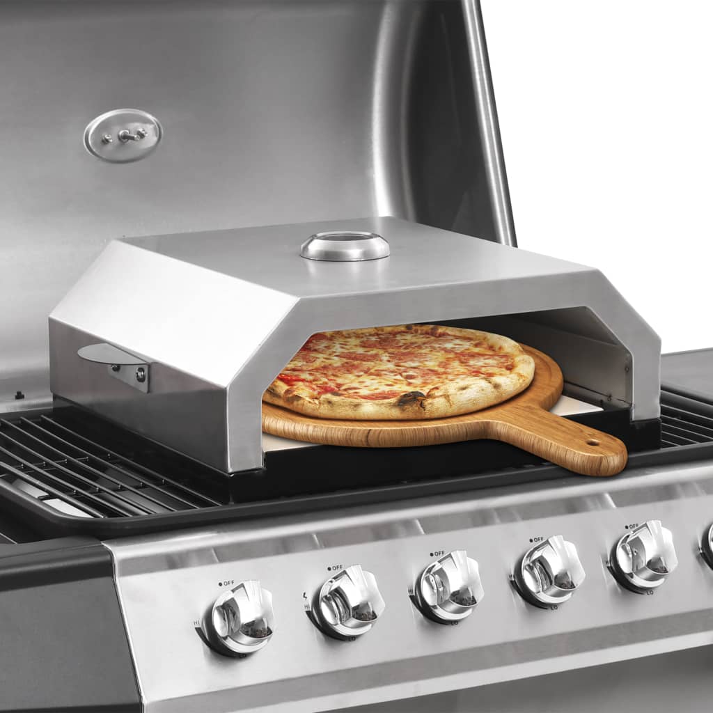 Pizzaovn med keramisk stein for gass-/kullgrill