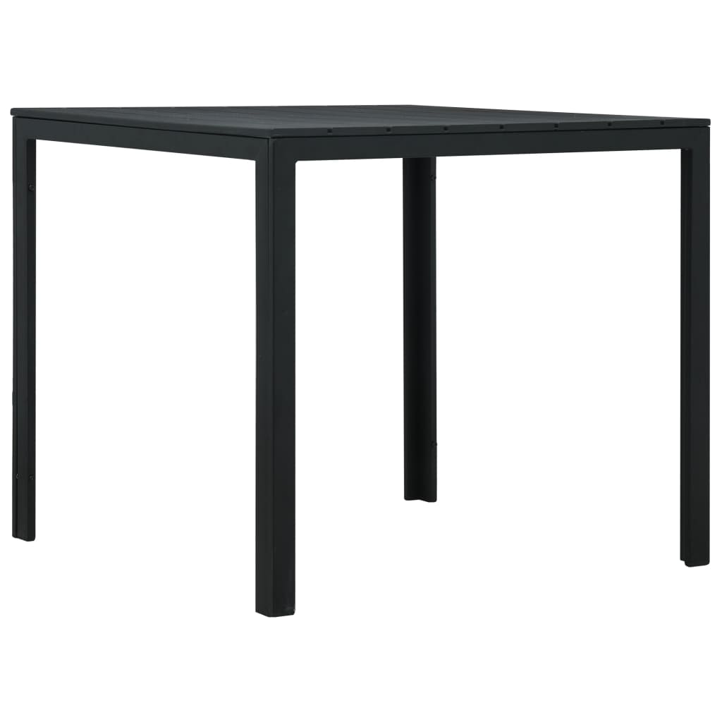 Salongbord svart 78x78x74 cm HDPE treutseende