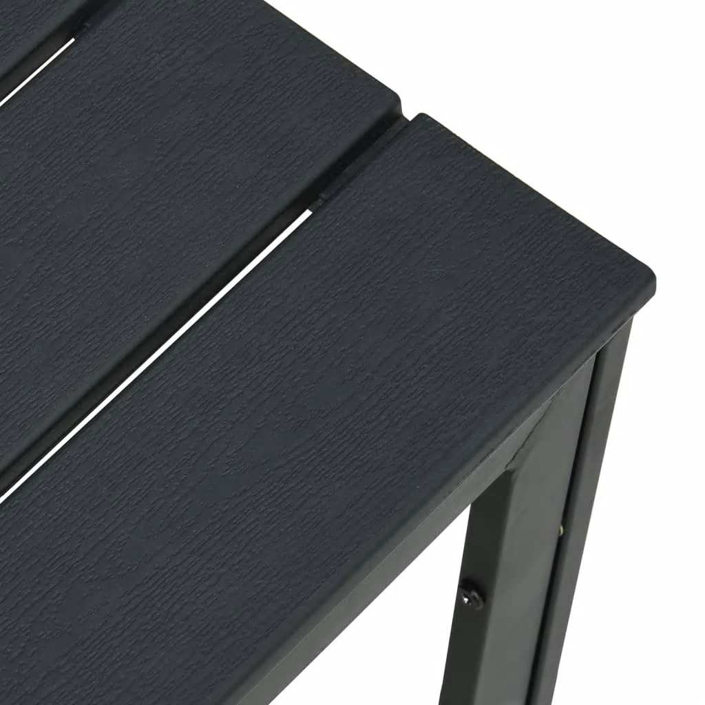 Salongbord svart 78x78x74 cm HDPE treutseende