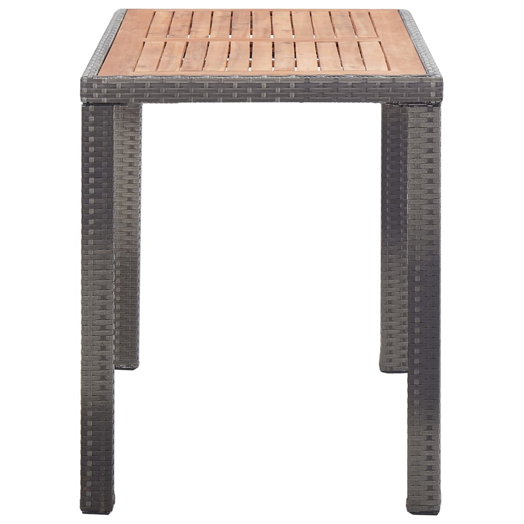 Hagebord antrasitt og brun 123x60x74 cm heltre akasie vidaXL