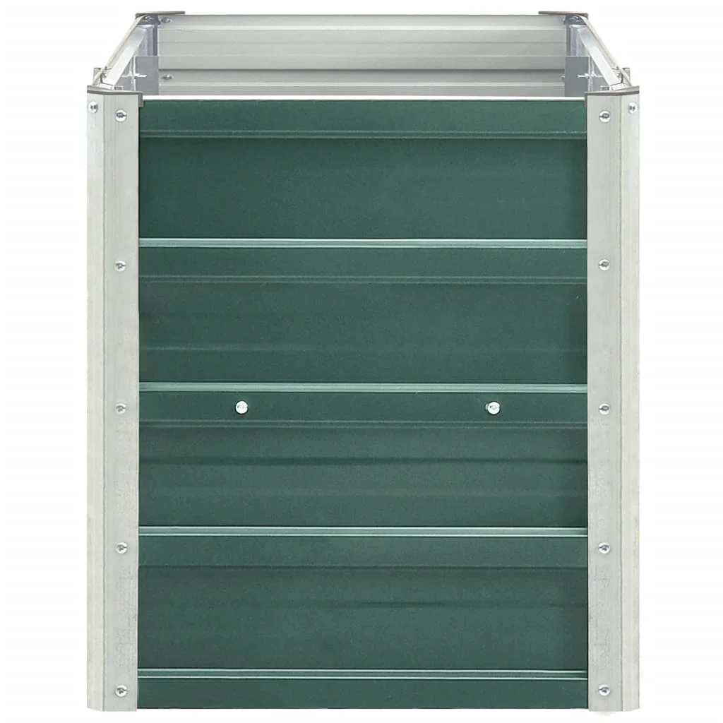 Høybed galvanisert stål 240x40x45 cm grønn