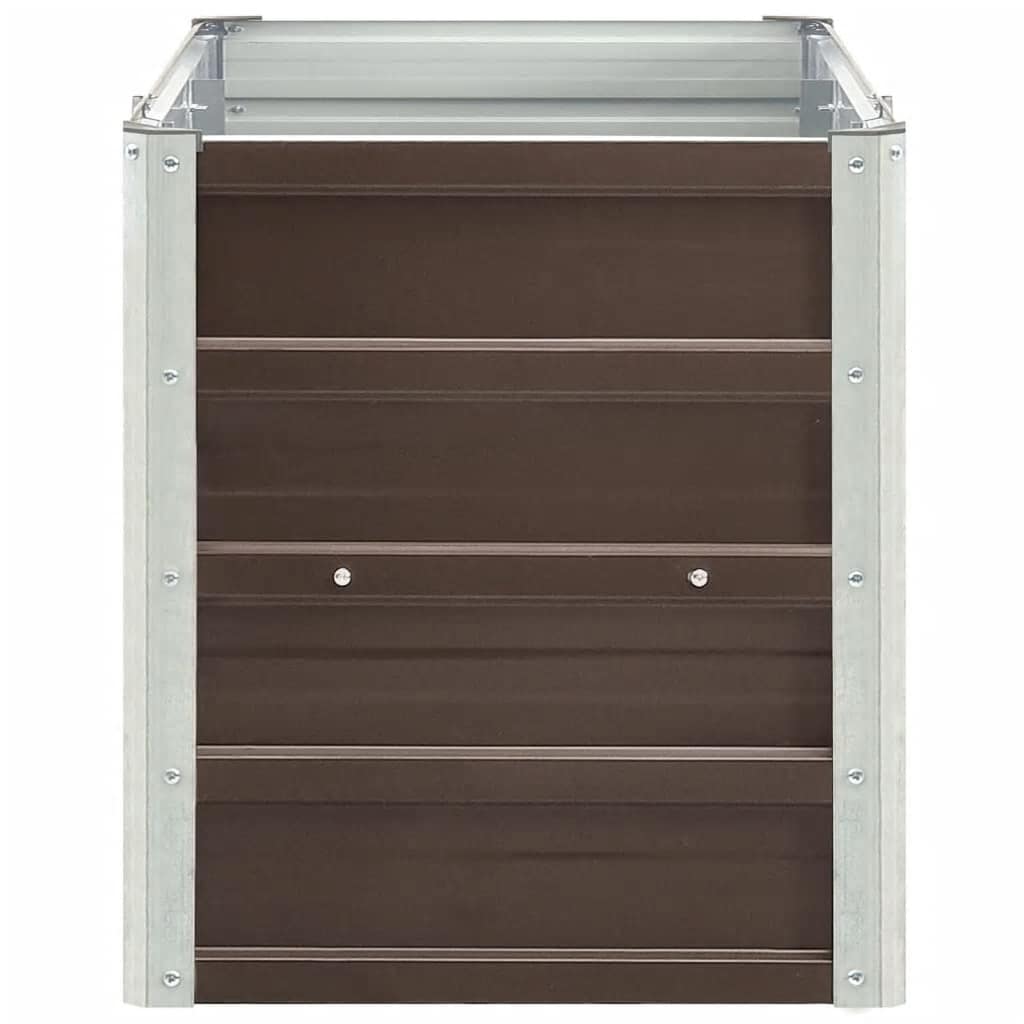 Høybed galvanisert stål 240x40x45 cm brun