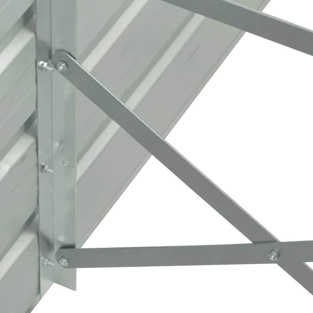 Høybed galvanisert stål 400x80x45 cm grå