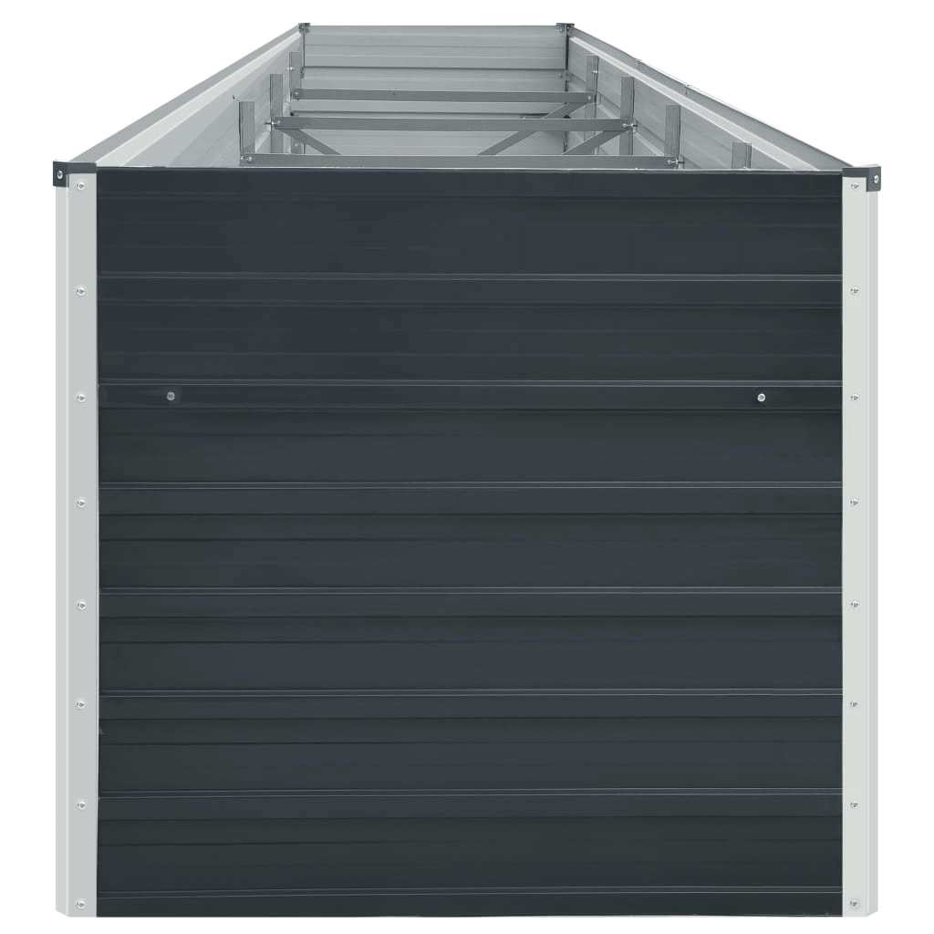 Høybed galvanisert stål 400x80x45 cm antrasitt