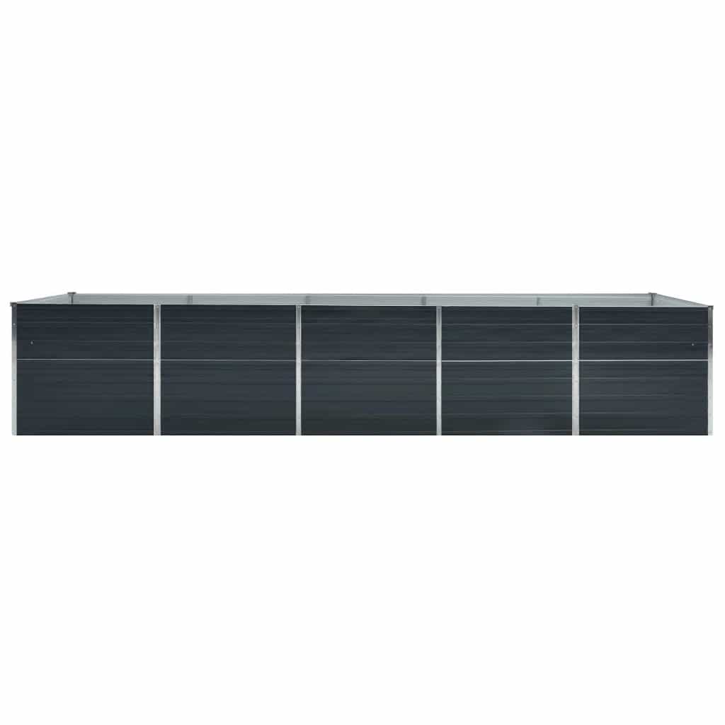 Høybed galvanisert stål 400x80x77 cm antrasitt