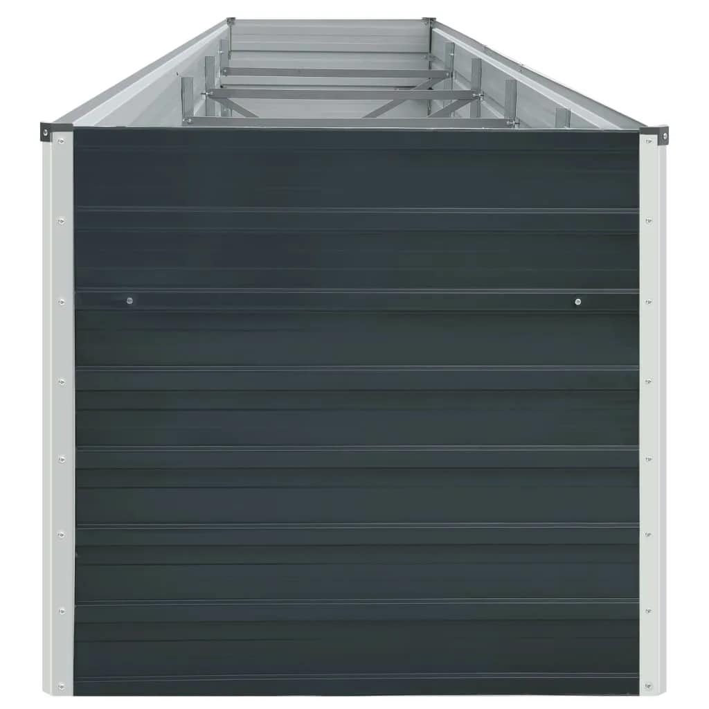Høybed galvanisert stål 400x80x77 cm antrasitt