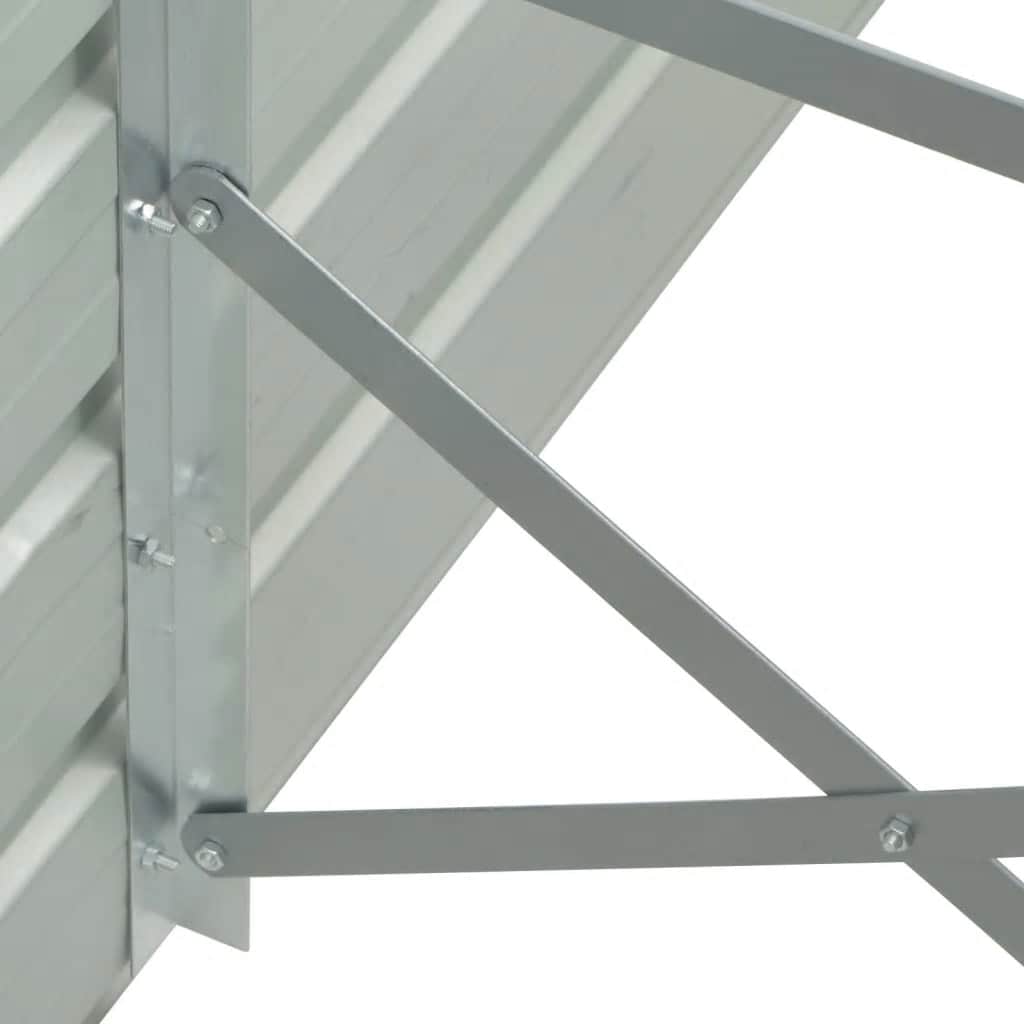 Høybed galvanisert stål 480x80x45 cm grå