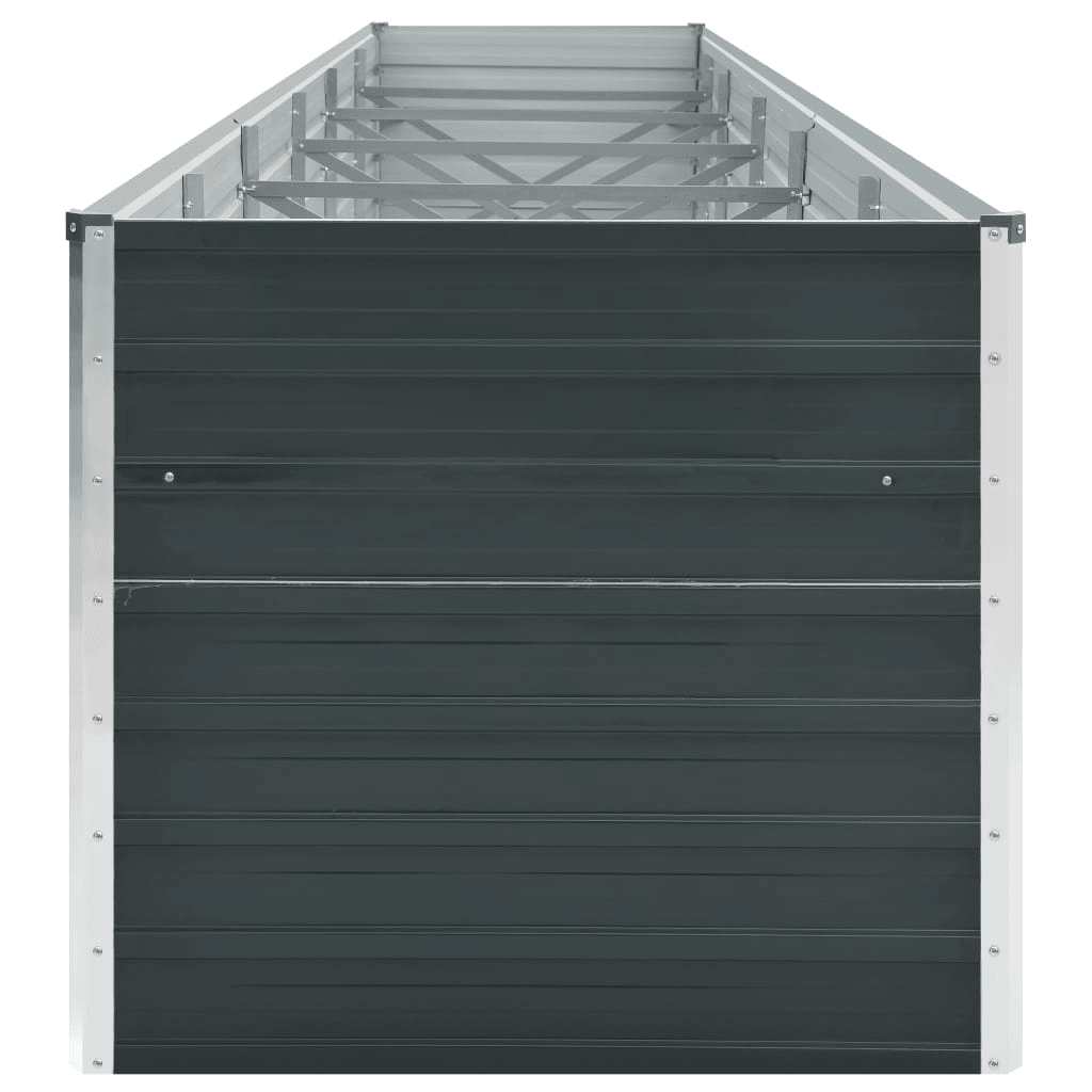 Høybed galvanisert stål 480x80x77 cm antrasitt