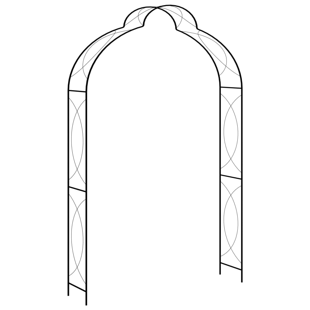 Hagebue svart 150x34x240 cm jern