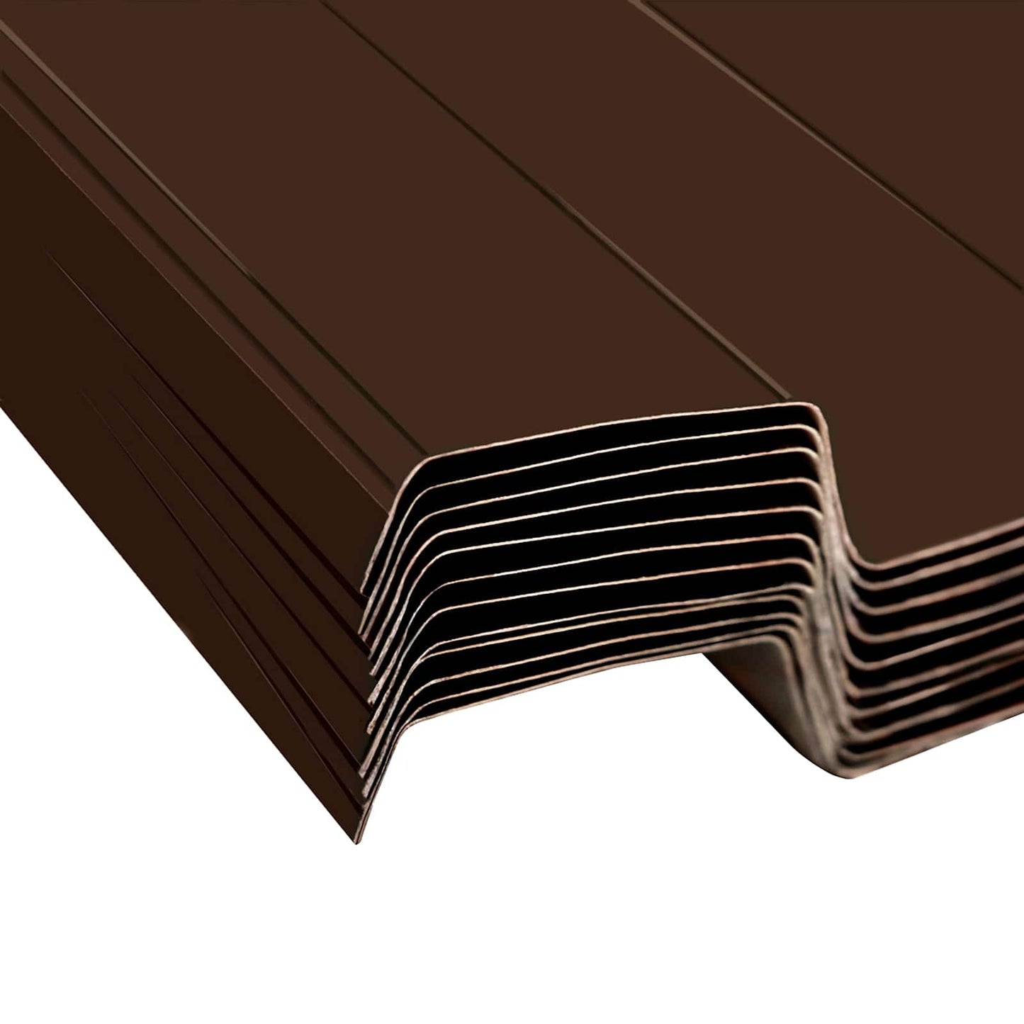 Takpanel 12 pcs Brun 129 x 45 cm Galvanisert stål