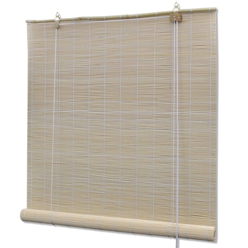 Rullegardiner naturlig bambus 4 stk 120x160 cm