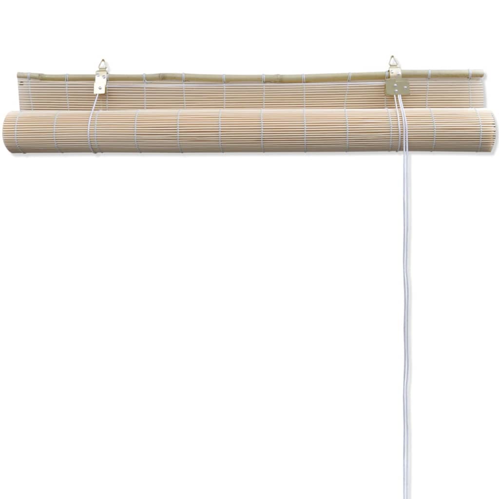 Rullegardiner naturlig bambus 4 stk 120x160 cm