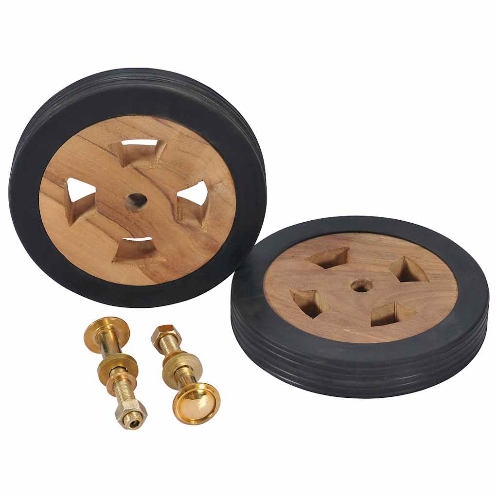 Reservehjul for solseng 2 stk heltre teak