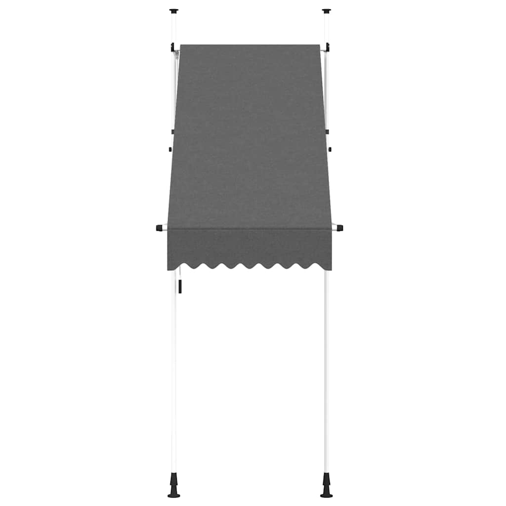 Manuell uttrekkbar markise 100 cm antrasitt