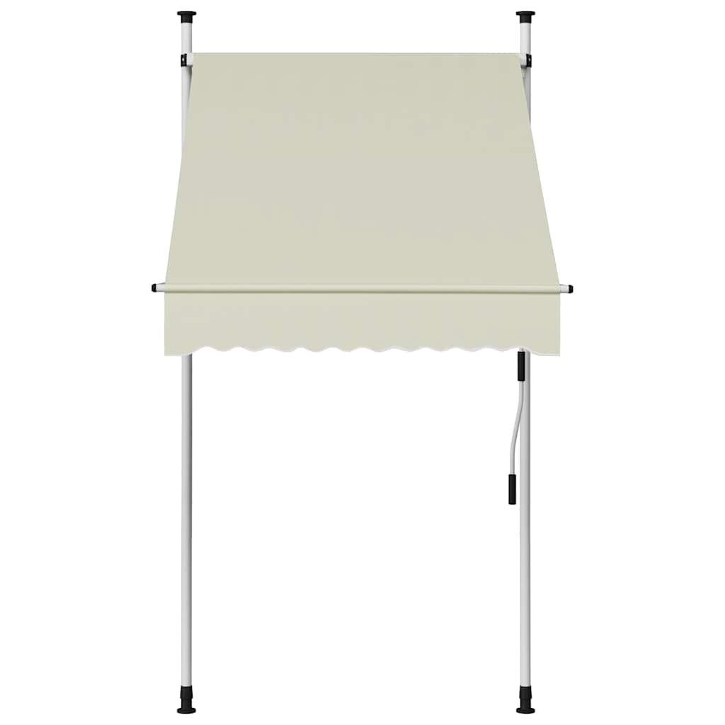 Manuell uttrekkbar markise 100 cm kremhvit