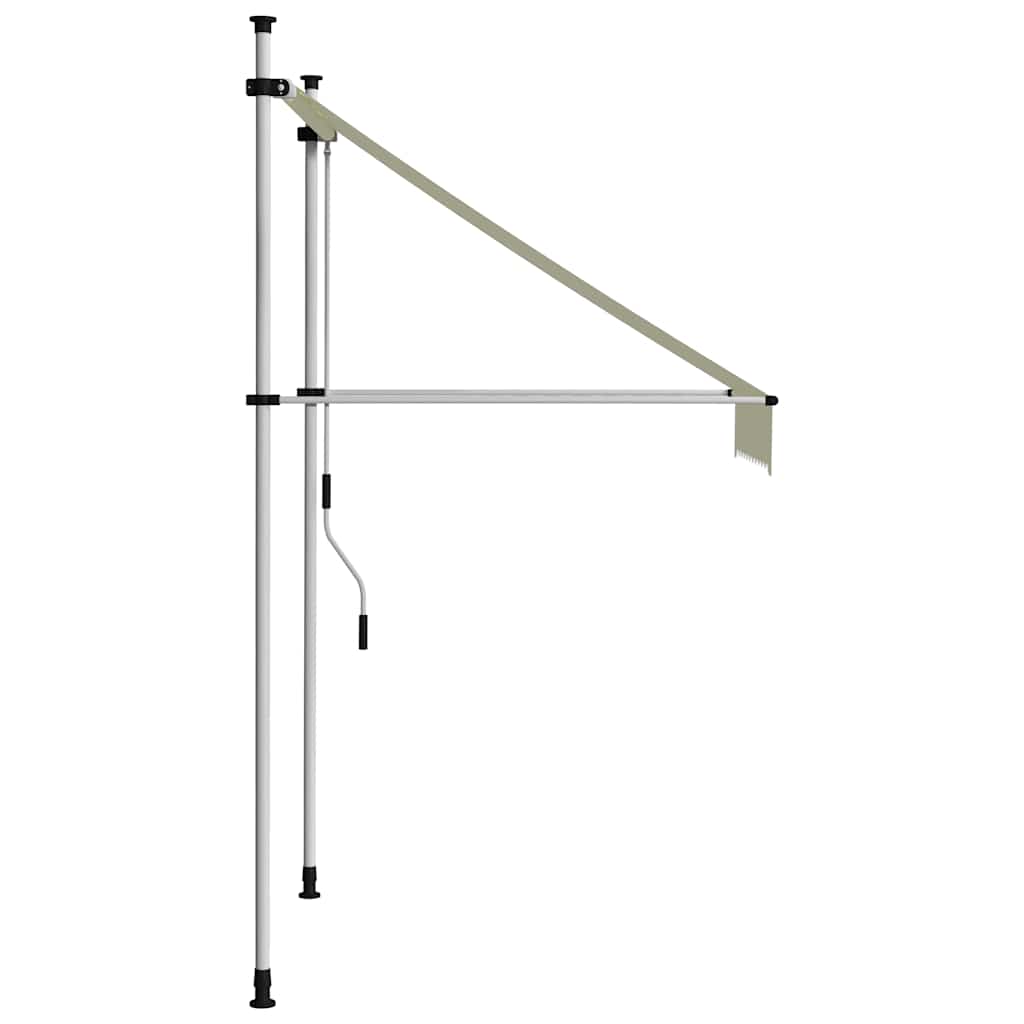 Manuell uttrekkbar markise 100 cm kremhvit
