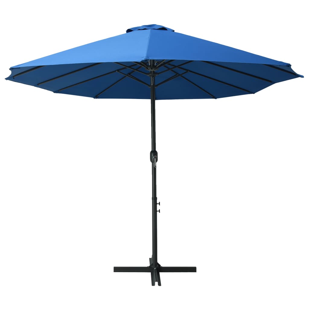 Parasol med aluminiumsstang 460x270 cm blå