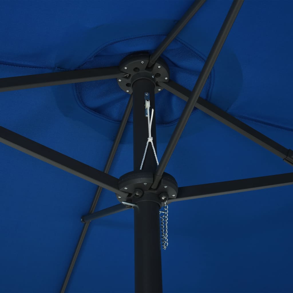 Parasol med aluminiumsstang 460x270 cm blå