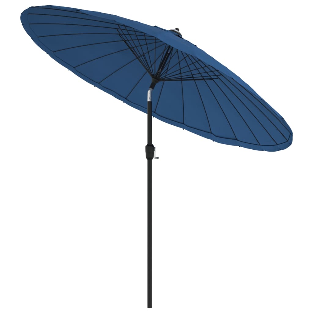 Parasoll med aluminiumsstang 270 cm asurblå