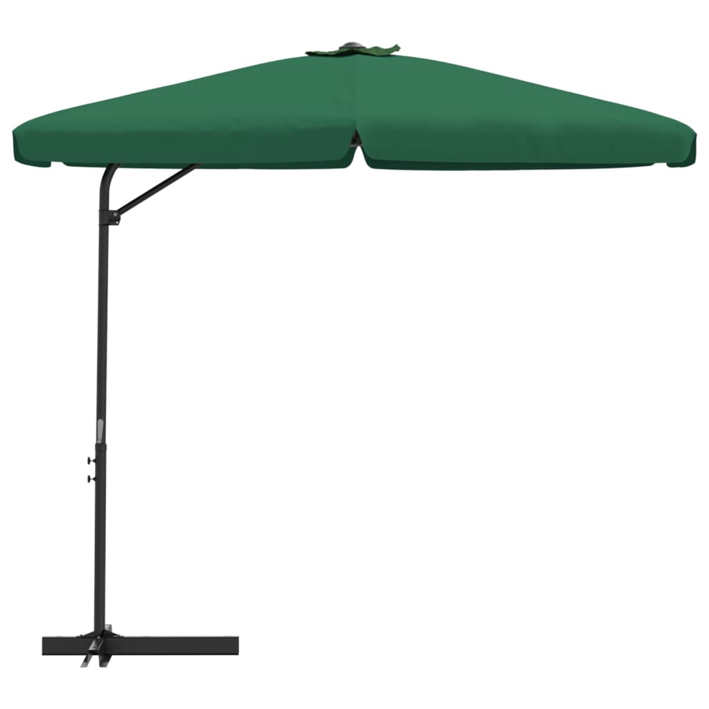Parasoll med stålstang 300 cm grønn vidaXL