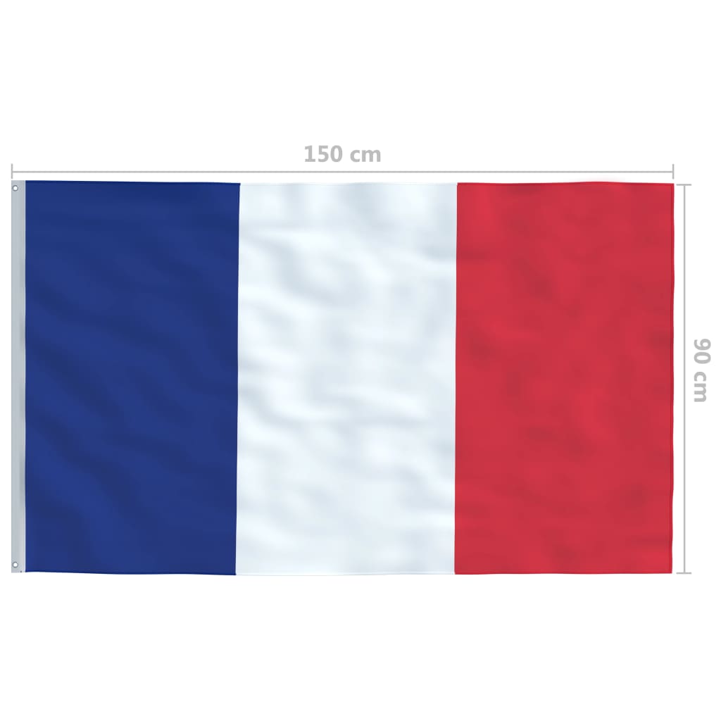 Fransk flagg 90x150 cm