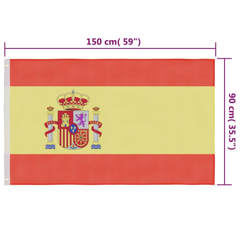 Spansk flagg 90x150 cm