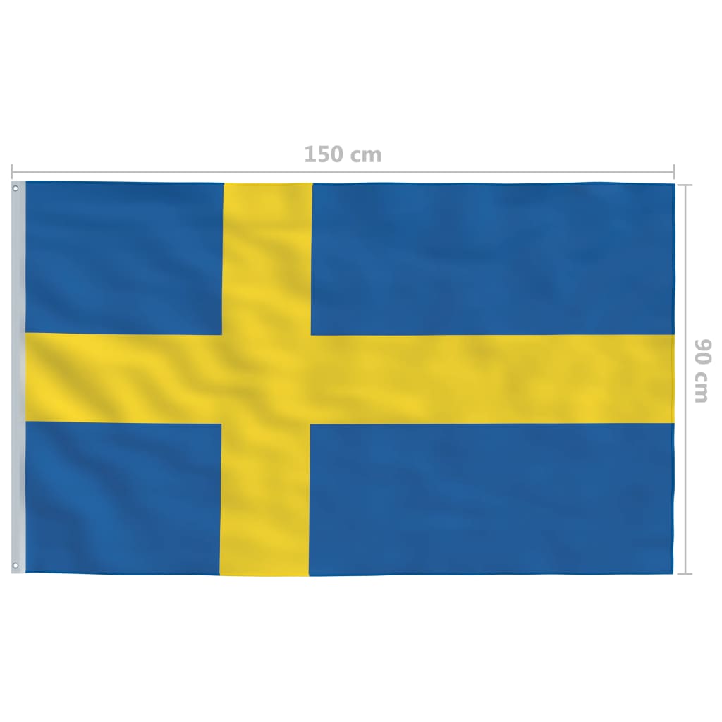Svensk flagg 90x150 cm