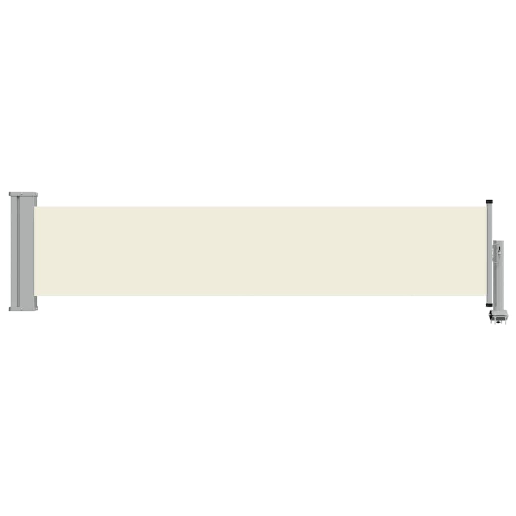 Uttrekkbar sidemarkise 60x300 cm kremhvit