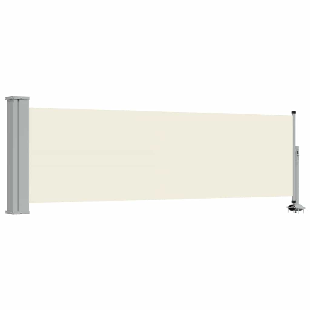 Uttrekkbar sidemarkise 80x300 cm kremhvit vidaXL