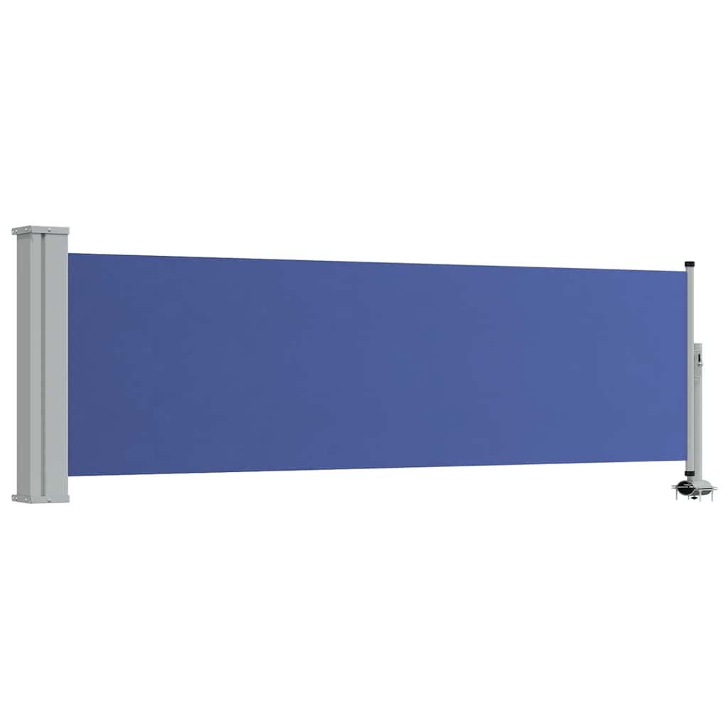 Uttrekkbar sidemarkise 80x300 cm blå