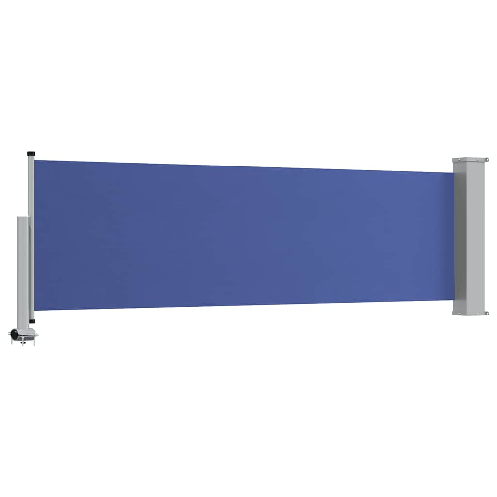 Uttrekkbar sidemarkise 80x300 cm blå