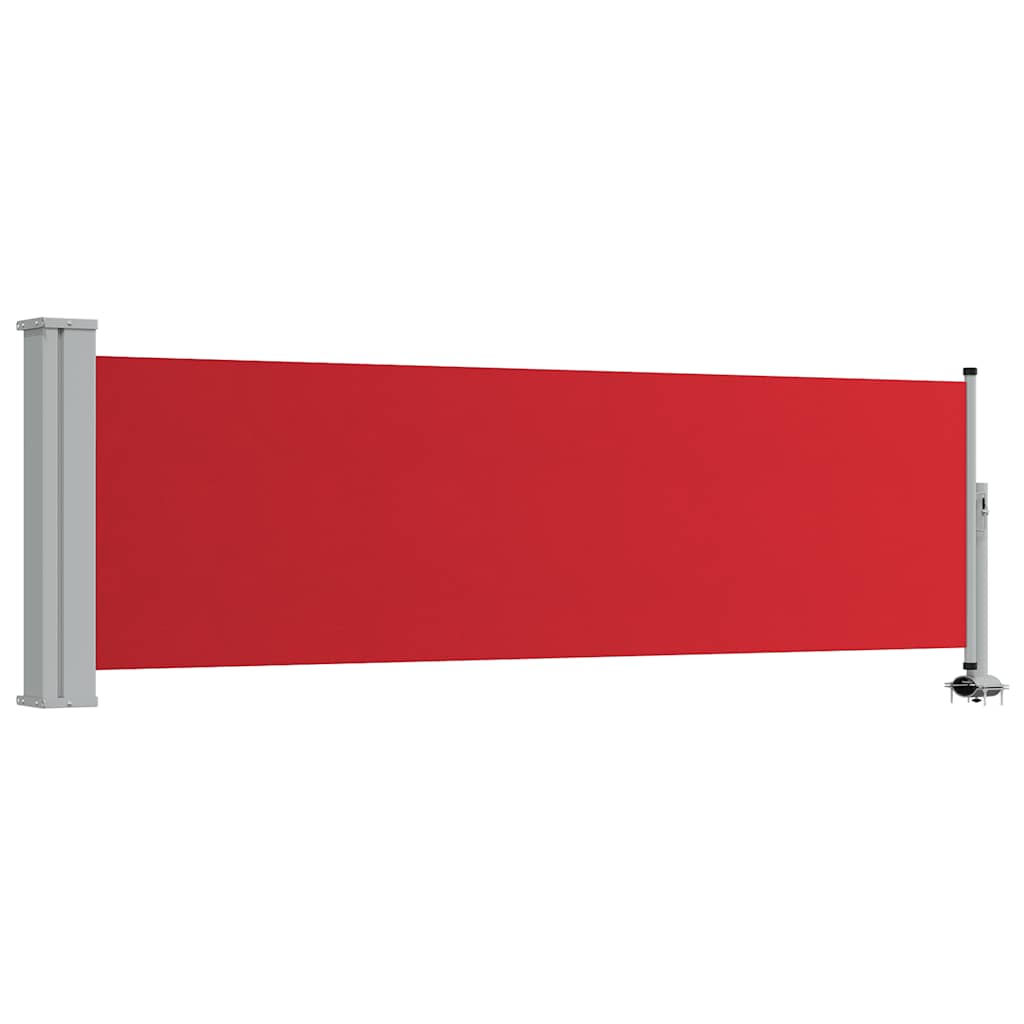 Uttrekkbar sidemarkise 80x300 cm rød