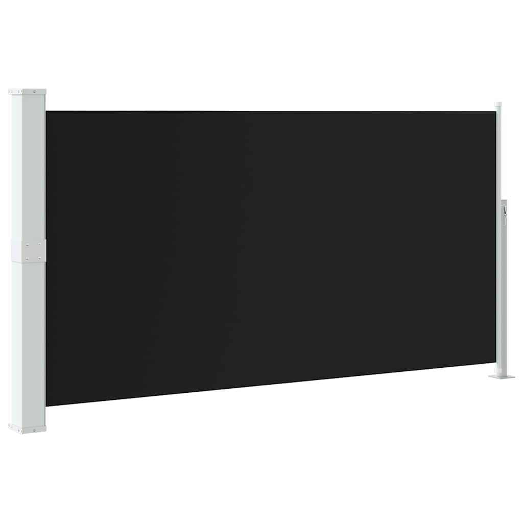 Uttrekkbar sidemarkise 170x300 cm svart