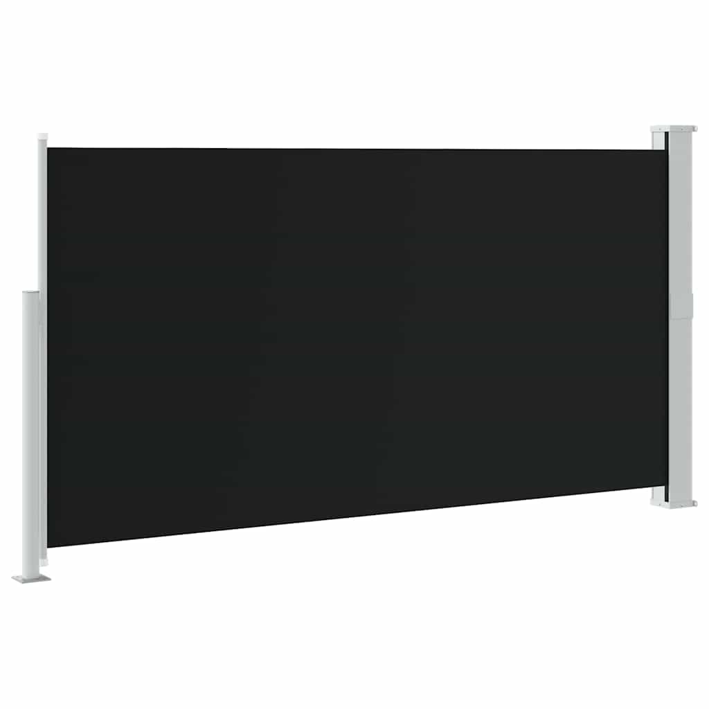 Uttrekkbar sidemarkise 170x300 cm svart