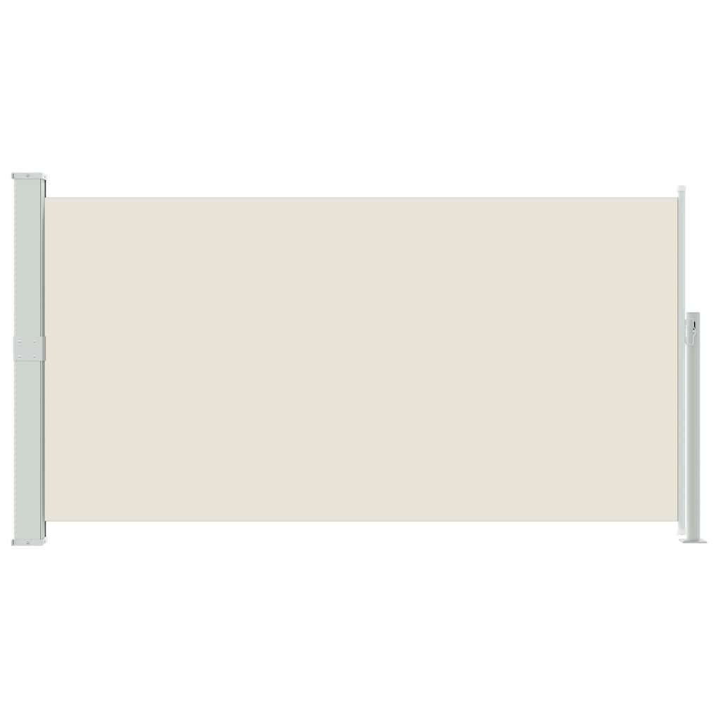 Uttrekkbar sidemarkise 170x300 cm kremhvit