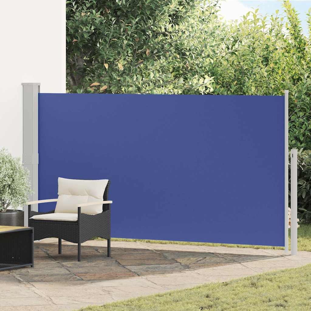 Uttrekkbar sidemarkise 170x300 cm blå