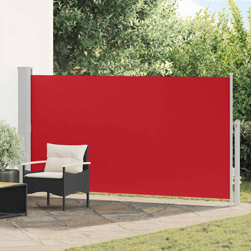 Uttrekkbar sidemarkise 170x300 cm rød
