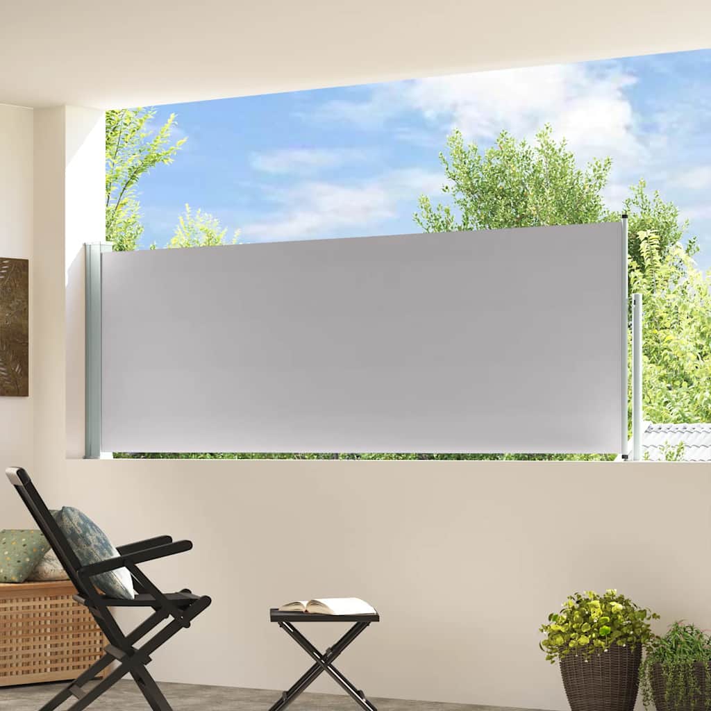 Uttrekkbar sidemarkise 100x300 cm grå vidaXL