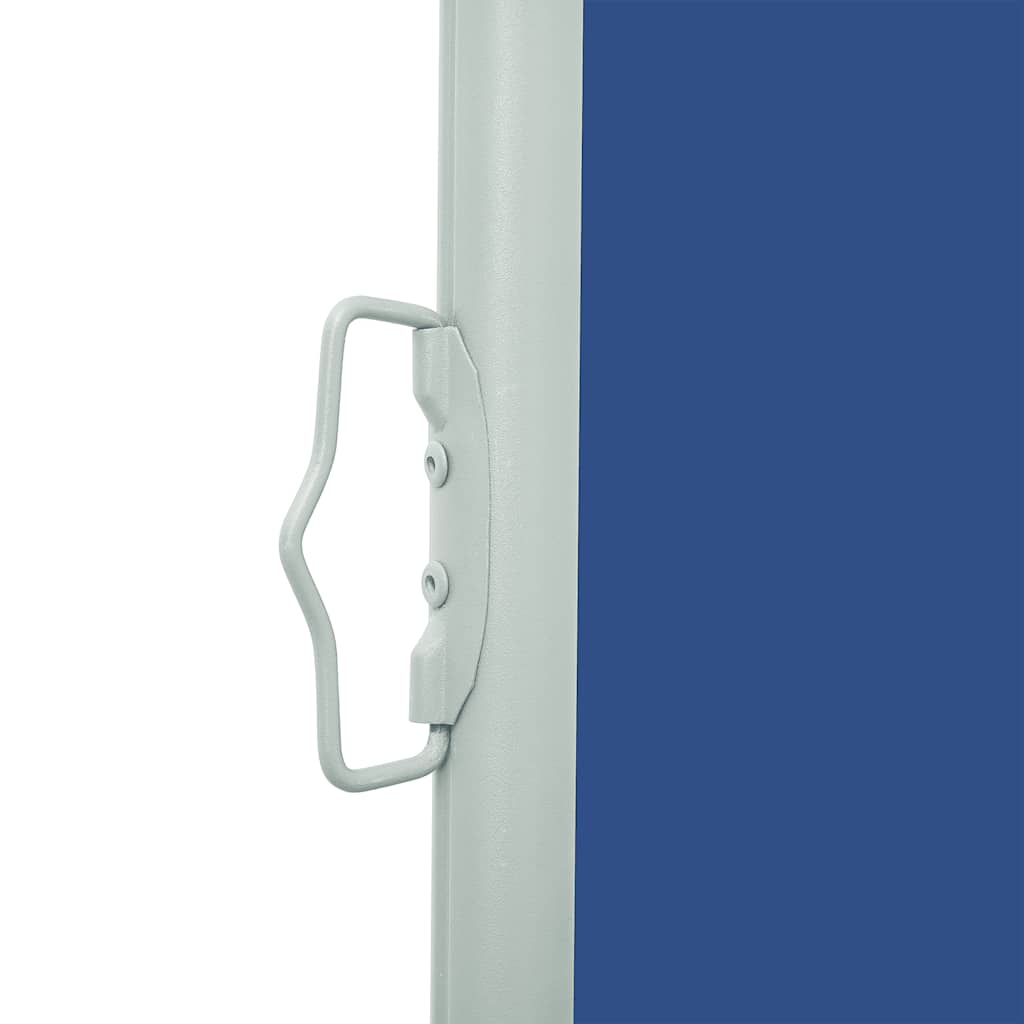 Uttrekkbar sidemarkise 120x500 cm blå