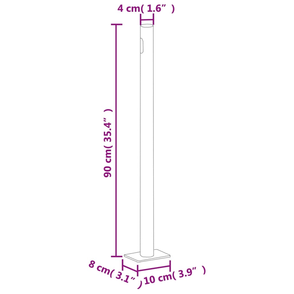Uttrekkbar sidemarkise 140x500 cm kremhvit