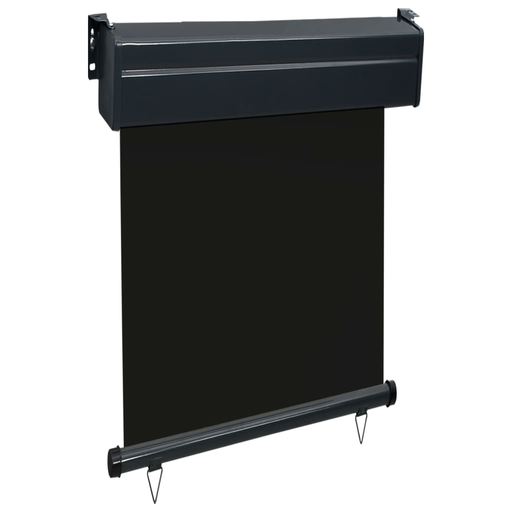 Sidemarkise for balkong 65x250 cm svart