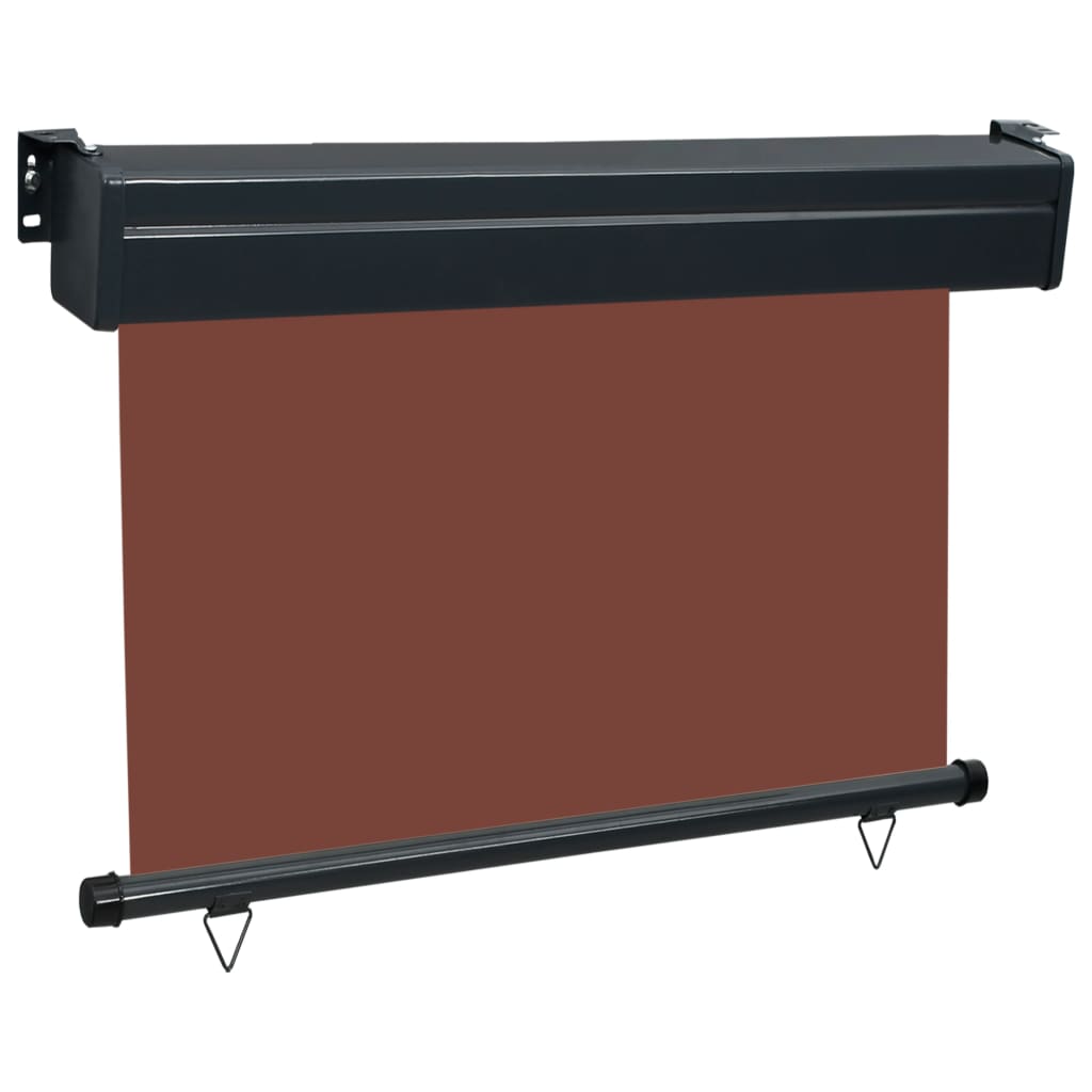Sidemarkise for balkong 80x250 cm brun