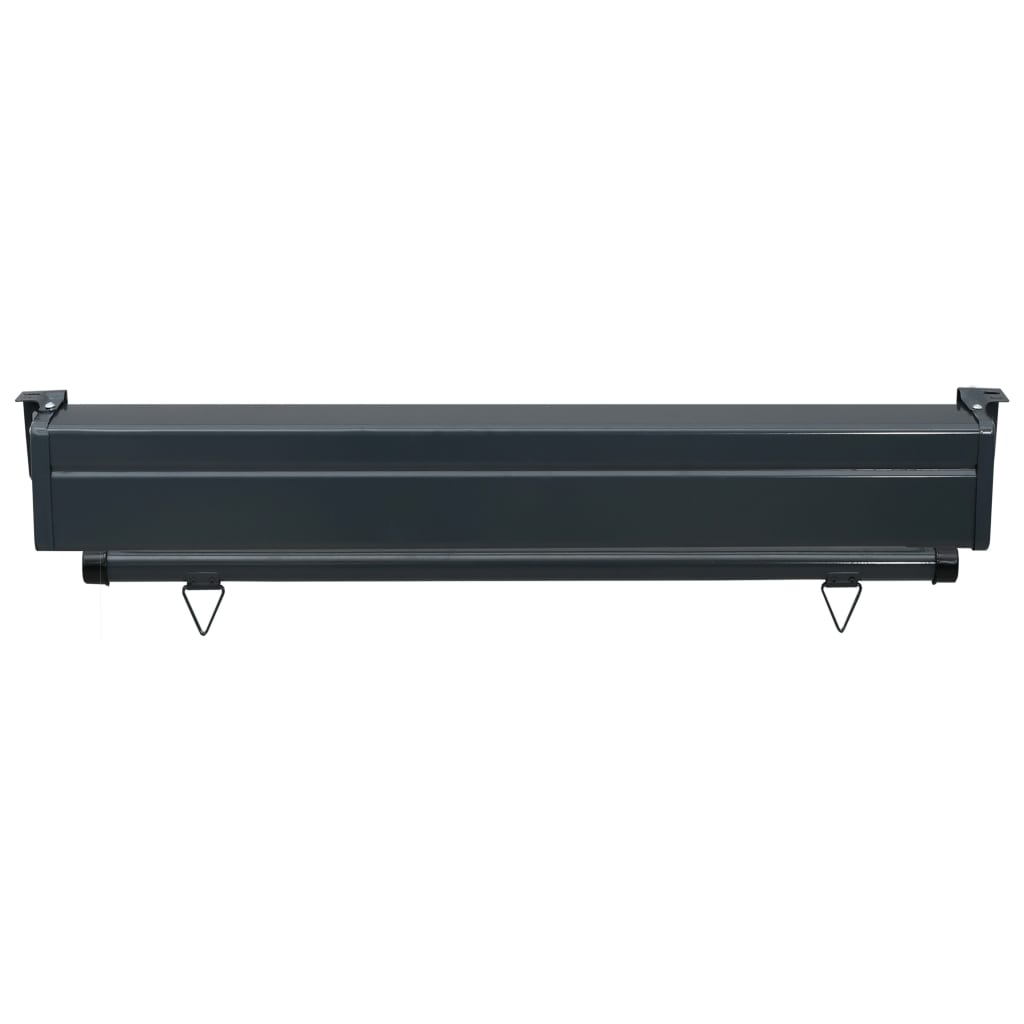 Sidemarkise for balkong 100x250 cm brun