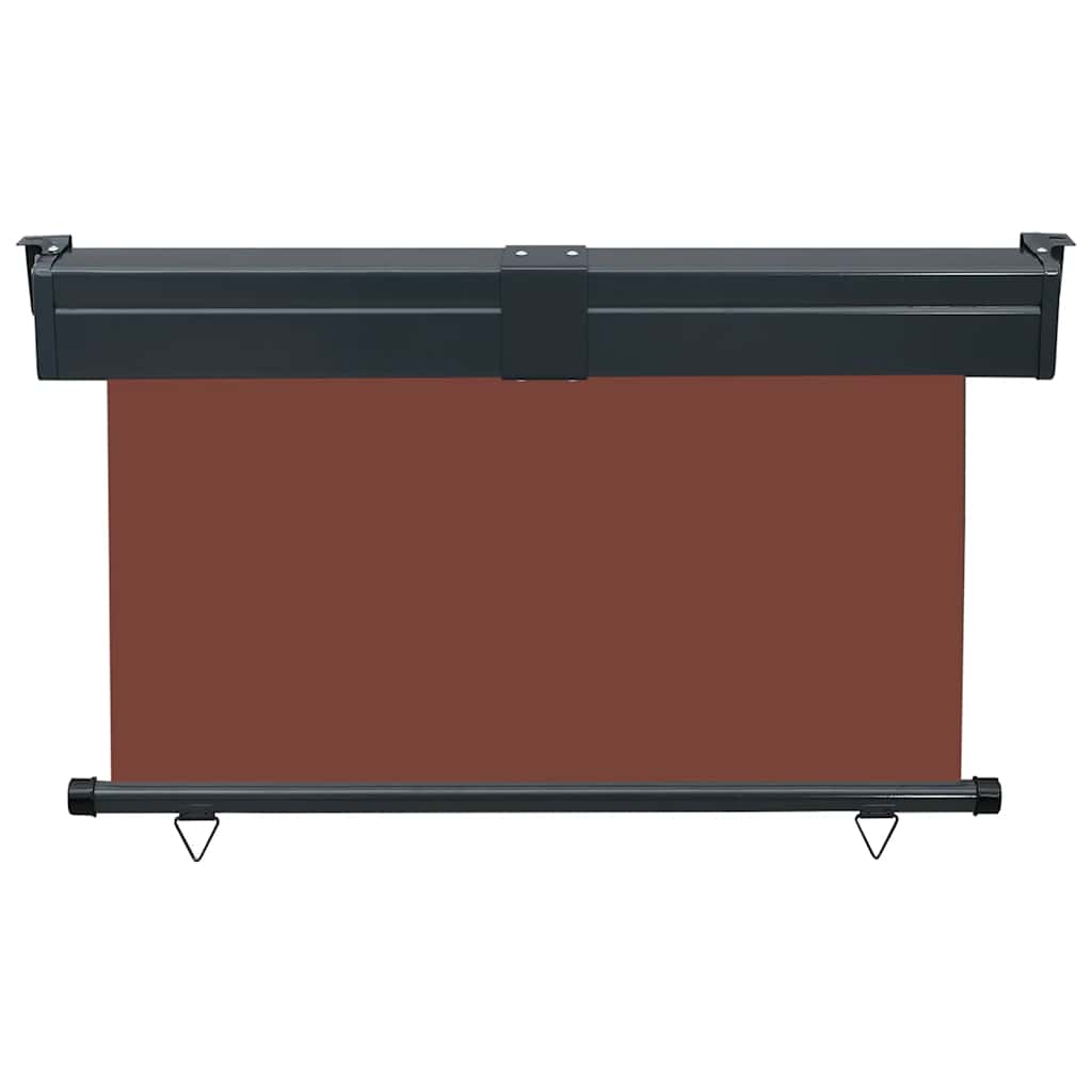 Sidemarkise for balkong 125x250 cm brun