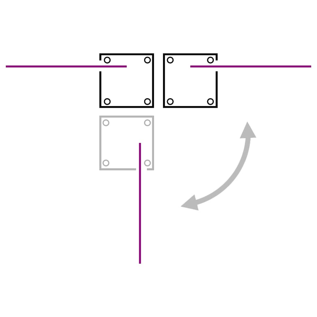 Uttrekkbar sidemarkise 100x1000 cm antrasitt