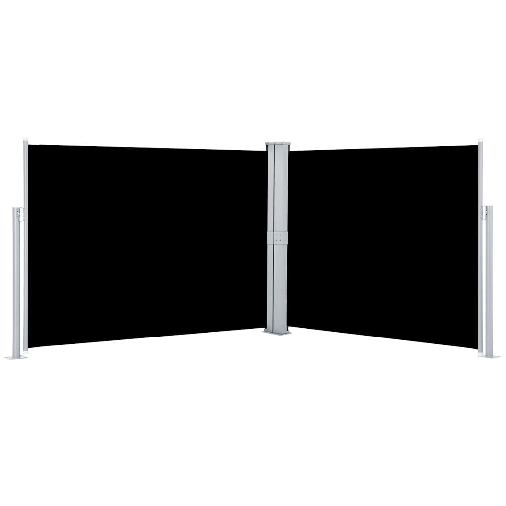 Uttrekkbar sidemarkise 140x1000 cm svart vidaXL